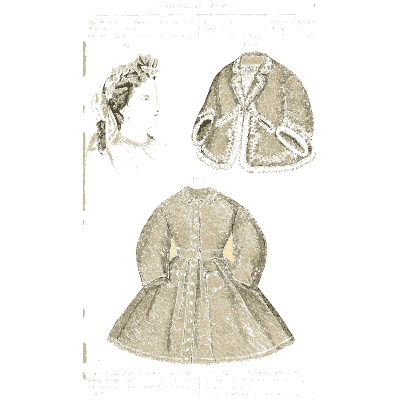 Child's coat and jacket - Godey's Lady's Book, 1864 - 1864