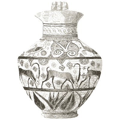 Painted amphora with animals - The Grammar of the Lotus - 1891