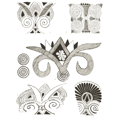 Lotus and spiral ornament studies - The Grammar of the Lotus - 1891
