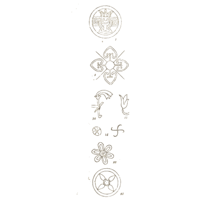 Small rosettes and motifs - The Grammar of the Lotus - 1891