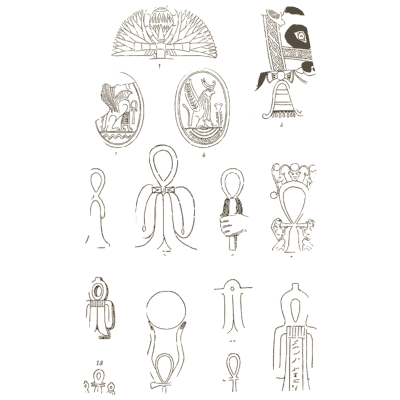Ankhs and scarab amulets - The Grammar of the Lotus - 1891