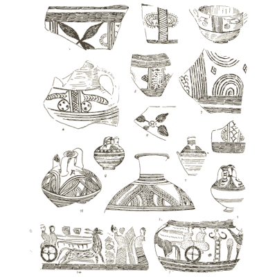 Painted pottery fragments - The Grammar of the Lotus - 1891
