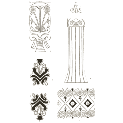 Lotus column and motifs - The Grammar of the Lotus - 1891