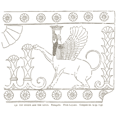 Winged sphinx relief - The Grammar of the Lotus - 1891