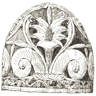 Carved lotus antefix - The Grammar of the Lotus - 1891