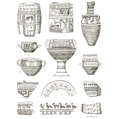 Painted pots and bowls - The Grammar of the Lotus - 1891
