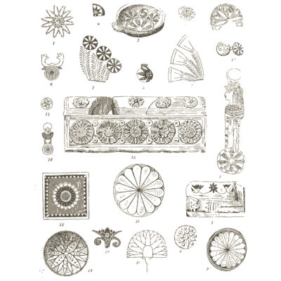 Rosettes and carved panels - The Grammar of the Lotus - 1891