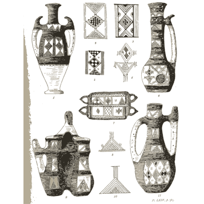 Painted jugs and flasks - The Grammar of the Lotus - 1891