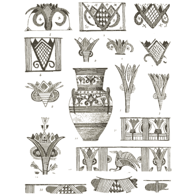 Lotus palmette and vase studies - The Grammar of the Lotus - 1891