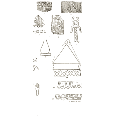Lotus ornament fragments - The Grammar of the Lotus - 1891