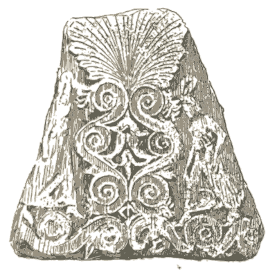Carved stone relief with palmette scrolls - The Grammar of the Lotus - 1891