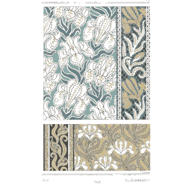 Iris ornament plate - La Plante et ses Applications Ornementales - 1896