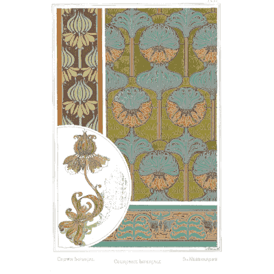 Crown imperial pattern panels - La Plante et ses Applications Ornementales - 1896