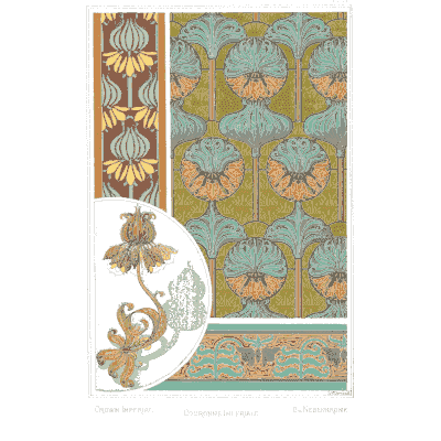 Bellflower ornament plate - La Plante et ses Applications Ornementales - 1896