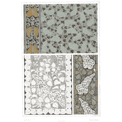 Leaf lace pattern panels - La Plante et ses Applications Ornementales - 1896
