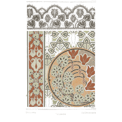 Medallion ornament plate - La Plante et ses Applications Ornementales - 1896