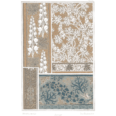 Pale floral pattern panels - La Plante et ses Applications Ornementales - 1896