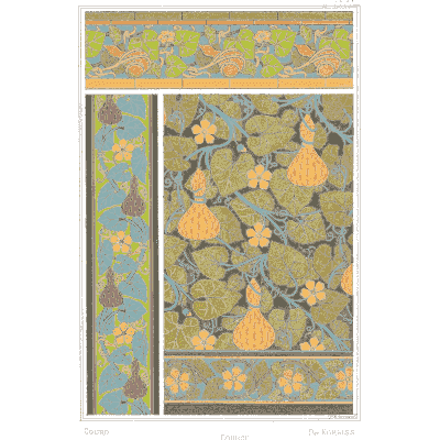 Gourd pattern ornament plate - La Plante et ses Applications Ornementales - 1896
