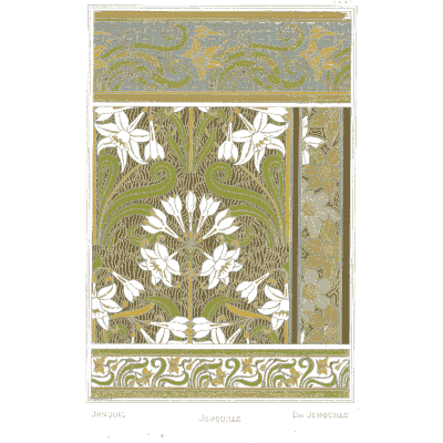 Narcissus pattern panels - La Plante et ses Applications Ornementales - 1896