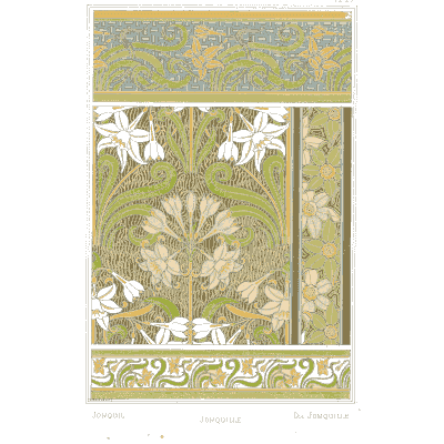 Lily panel ornament plate - La Plante et ses Applications Ornementales - 1896