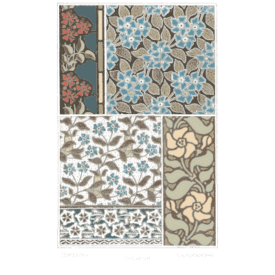 Blossom pattern sample plate - La Plante et ses Applications Ornementales - 1896