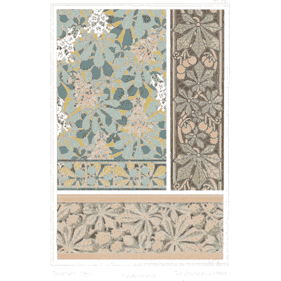 Speckled floral ornament plate - La Plante et ses Applications Ornementales - 1896