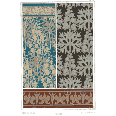 Monkshood pattern panels - La Plante et ses Applications Ornementales - 1896