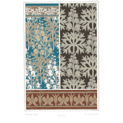 Leaf panel ornament plate - La Plante et ses Applications Ornementales - 1896