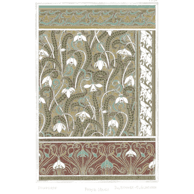 Snowdrop pattern panels - La Plante et ses Applications Ornementales - 1896