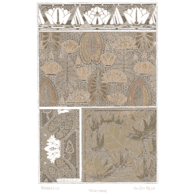 Stylised pod and leaf pattern panels - La Plante et ses Applications Ornementales - 1896