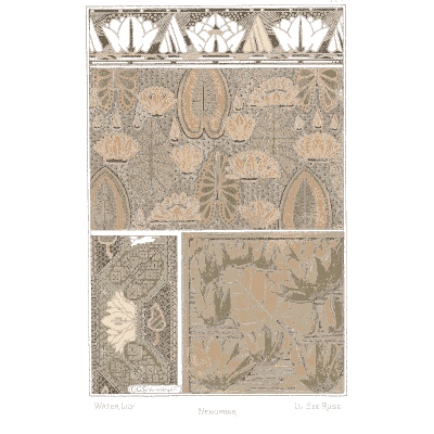 Oval motif ornament plate - La Plante et ses Applications Ornementales - 1896