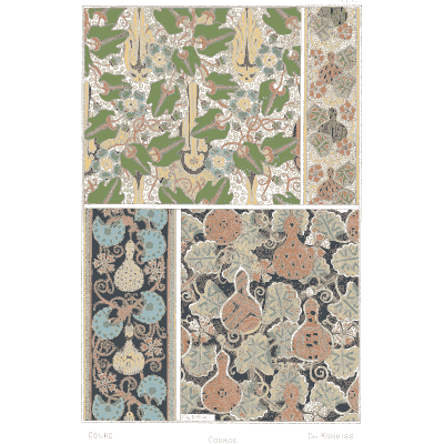 Three-panel flower plate - La Plante et ses Applications Ornementales - 1896