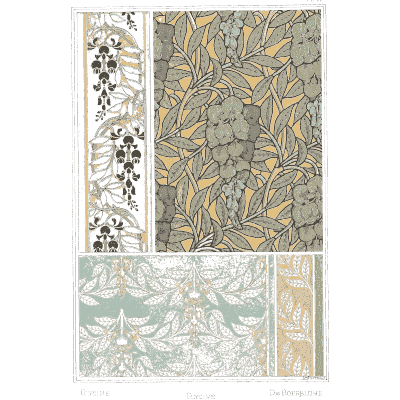 Leaf and cone ornament plate - La Plante et ses Applications Ornementales - 1896