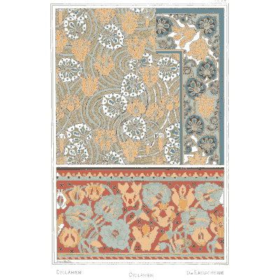 Massed blossom ornament plate - La Plante et ses Applications Ornementales - 1896