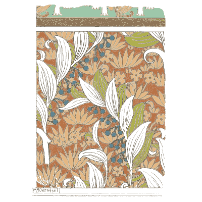 Yellow flower ornament plate - La Plante et ses Applications Ornementales - 1896