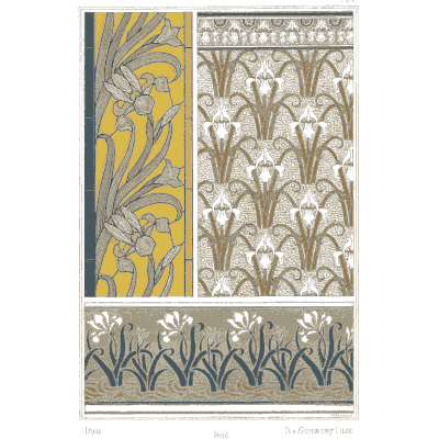 Iris pattern panels - La Plante et ses Applications Ornementales - 1896