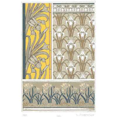 Iris pattern plate - La Plante et ses Applications Ornementales - 1896