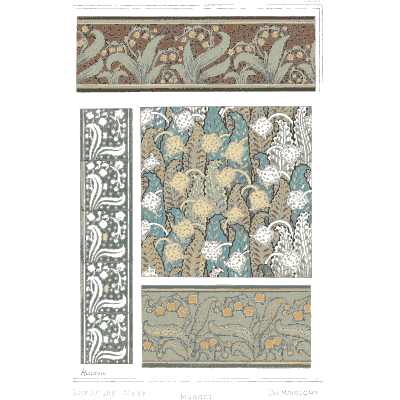 Blossom band and panel plate - La Plante et ses Applications Ornementales - 1896