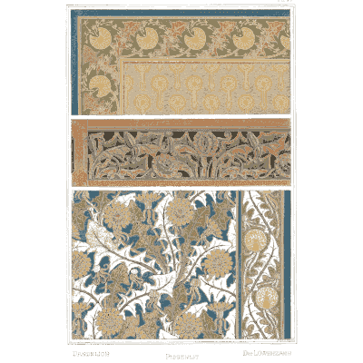 Roundel flower pattern panels - La Plante et ses Applications Ornementales - 1896