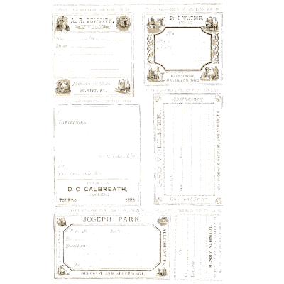 Sheet of dispensing labels 02 - New Sample Book of Cut and Gummed Druggists' Labels - 1874