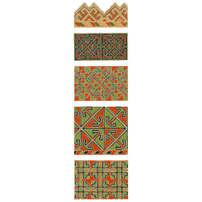 Cross-stitch band plate
