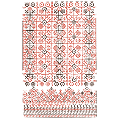 Rosette sampler plate in red