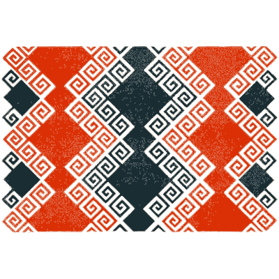 Woven panel plate in red