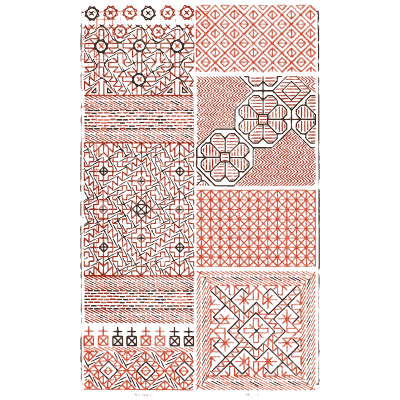 Mixed sampler plate in red
