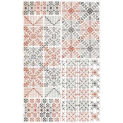 Dense sampler plate in red 01