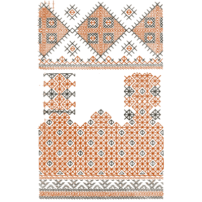 Triangle sampler plate in orange