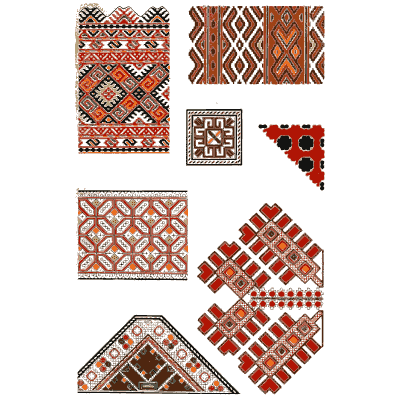 Motif sampler plate in red 02