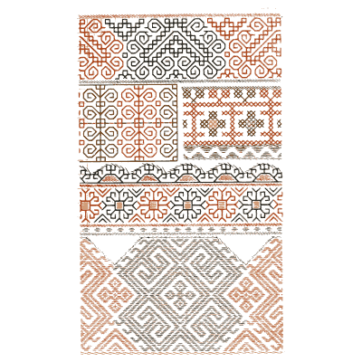 Band sampler plate in red 02