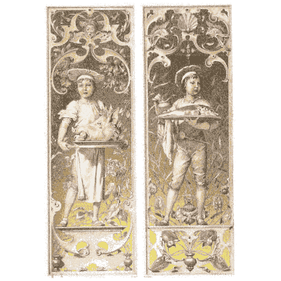 Panels with standing figures - Dekorative Vorbilder, Volume 4 - 1892