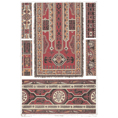 Carpet design in red - Dekorative Vorbilder, Volume 4 - 1892